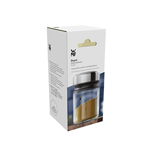 Foto von WMF Depot Universalstreuer 100ml, mit Aromadeckel, Gewürzglas grobes Streubild, Glas, Cromargan Edelstahl, spülmaschinengeeignet