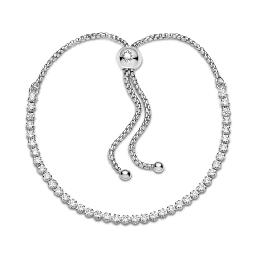 PANDORA Timeless Sparkling Slider Tennis Bracelet - Jewelry for Women - Includes Gift Box4