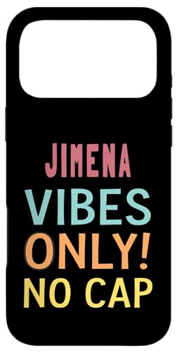 Carcasa para iPhone 17 Pro MAX Jimena Vibes Only! No Cap Custom Women Girls Funny