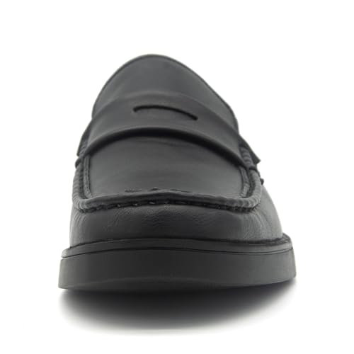 Men's Leather Penny Loafers Slip-on Casual Classic Lightweight Dress Shoes for Men2