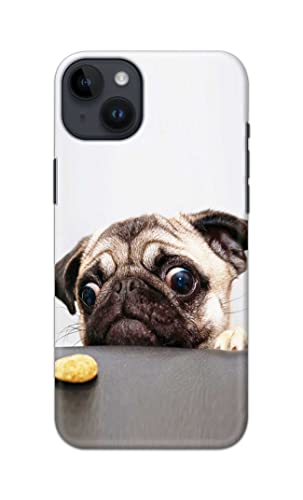 Image of Printed Hard Back Cover Case for Apple iPhone 14 Back Cover (Pug Dog) -203
