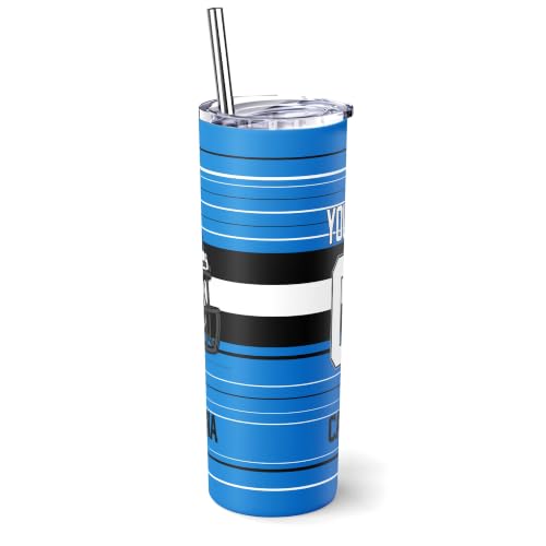 Image of Carolina Tumbler 20oz Travel Mug Custom Name and Number Gifts