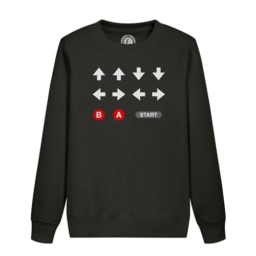 Sweatshirt enfant retro gaming code triche en coton vintage pour garçon et fille