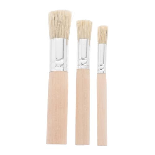 HORIALENCE 3 Piezas Juego De Pinceles Pinceles Cepillo De Pintura Pincel De Tiza Cepillo De Cera para Muebles Brocha Pincel De Pintura De Artistas Brocha De Pintar Pelo De Cerdo