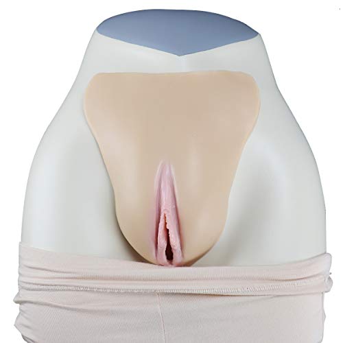 Tex-Eorey Realistische sexy gefälschte Vagina, einfügbar, Silikon Insert Pad Control Gaff für Crossdresser Transgender Shemale auf Unterwäsche genäht,C