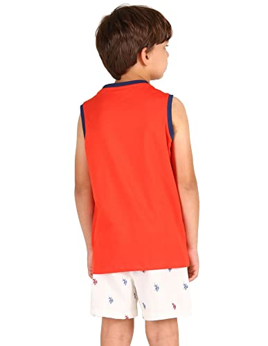 Image of U.S. Polo ASSN. Boy's Round Neck Regular Fit Brand Print Ikeb Muscle Tank - Pack of 1