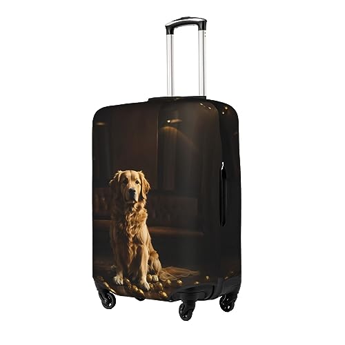 Cute Golden Retriever Trolley Suitcase Cover Elastic Suitcase Cover Ladies Girls Luggage Cover Small2