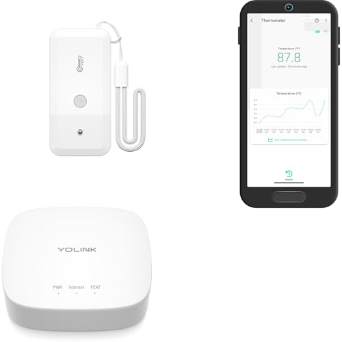 YoLink Smart Wireless Thermometer, Wide Temp Range for Freezer, Fridge, Green House, Pet Cage, App,...