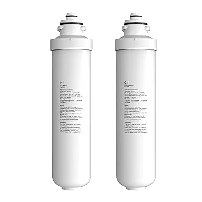 Comfee' POU-F Filter, 2 Stage Replacement Filters For All Comfee Bottleless Water Coolers, Pack of 1 PP Filter and 1 Activated Carbon Filter