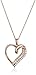 Rose Gold-Plated Sterling Silver Created White Sapphire Heart Pendant Necklace, 18"