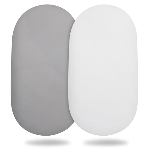 Bassinet Sheets Compatible with Burts Bees BEESNUG Cover,15 x 33 Inches,Pure Cotton Crib Sheets,for All Standard Oval or Rectangle Bassinet Bed Pads or Mattresses