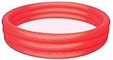 Bestway Piscina infantil con 3 anillas (102 x 102 x 25 cm), color rojo