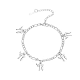 SIPURIS Pulsera religiosa judía chai clásica con colgante de letra hebrea, joyería personalizada para mujer, One Size, Acero inoxidable, Sin piedra preciosa
