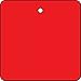 Blank Tag, 2 x 2In, Red, PK10