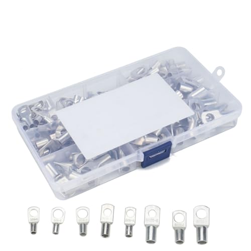 Cosses tubulaires cuivre 120 pièces pour câble batterie avec joint