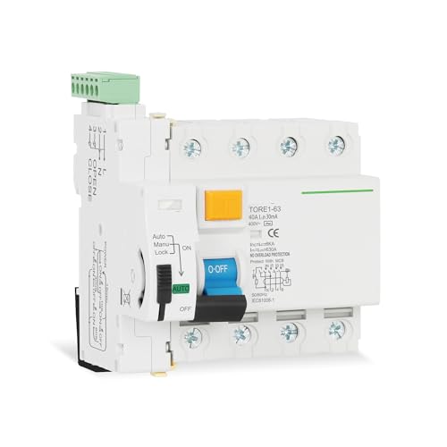 Diferencial autorearmable 4P 32A 30mA disyuntor automático de 400V 3