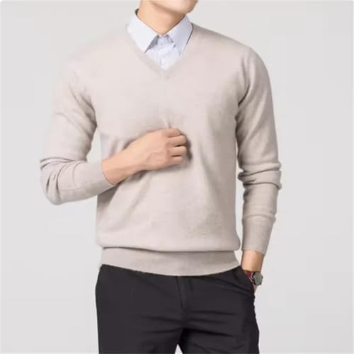 Cashmere Cotton Blend Classic V-Neck Sweater Men Autumn Winter Business Casual All-Match Knitted Jumper4
