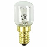 MNJKL 2X Oven Lamp Up to 300 Degrees, Clear, Stove Light Bulb 25W, E14, SES, 230V
