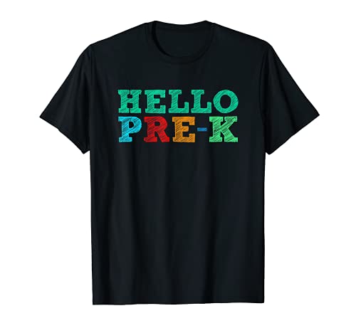 HELLO PRE-K Funny First Day Back to School Preschool Teacher T-Shirt