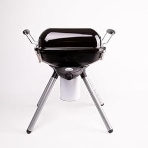 Gazcamp BBQ Multi Grill Deluxe Plus, Mobiler Gasgrill mit Schraubkartuschen-Betrieb 7/16", 2,0 kW, Multifunktional für Grillen Kochen Braten