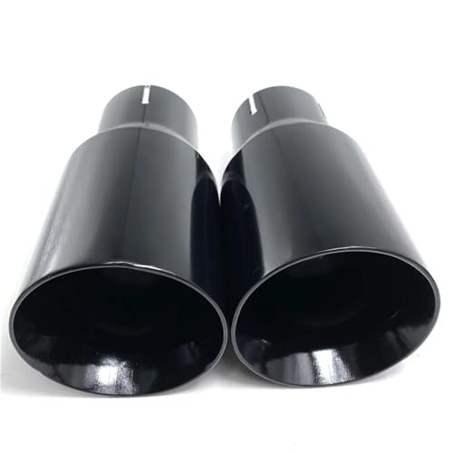 Tuyau d'échappement universel voiture acier inoxydable brillant embout 51 89mm