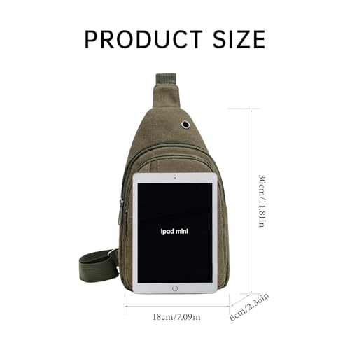 Mens Retro Fashion Solid Color Canvas Crossbody Bag for Men Women Durable Stylish Perfect for Travel Daily Use2