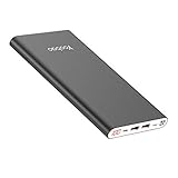 Yoobao 20000mAh Power Bank High Capacity External Battery Pack Powerbank Cell Phone Battery Backup Charger with Dual Input & Output Compatible with iPhone Xs Xr X 8 7 Plus, iPad Tablet & More - Gray