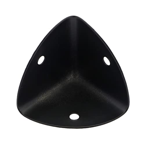 Image of Create idea 8PCS 39mm Corner Angle Brace Protectors Scalloped Metal Right Angle Corner Guards for Wooden Box Desk Chest Case Flightcase Black