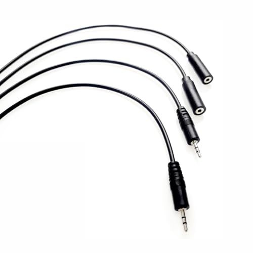 Conector Jack 2.5mm macho y hembra 4 piezas miniatura 4