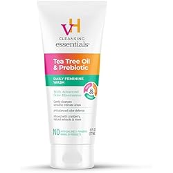 vH essentials, Ph Balanced Daily Feminine Wash, Tea Tree Oil & Prebiotic, 6, Fl Oz, (Pack Of 1) 54306 Clear