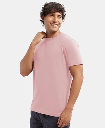 Image of Jockey 2714 Men's Super Combed Cotton Rich Solid Round Neck Half Sleeve T-Shirt