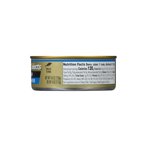 StarKist Selects Solid Light Tuna in Water Can, Tuna in Water , 4.5 Ounce (Pack of 12)