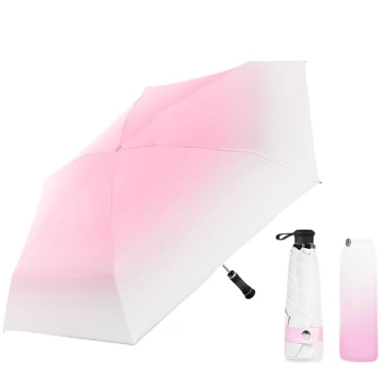 RENEESME Umbrellas for Rain Manual Compact Portable Umbrella, Rain Or Shine Folding Umbrella, Simple Parasol Strong Umbrella for Wind and Rain(C)