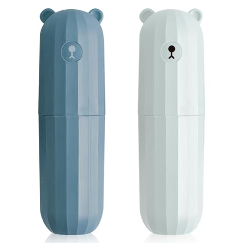 Jadin 2 Piezas Estuche Cepillo Dientes,20 x 5,5 cm, Azul Profundo + Claro