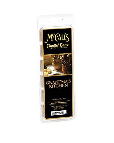 Image of McCall's Candles | Grandma's Kitchen | Scented Wax Melt | Spiced Cinnamon, Allspice & Fresh-Baked Love | 6-Piece Break-Apart Bar | 12-24 Hours Per Wedge | Poured in the USA | 5.5 oz