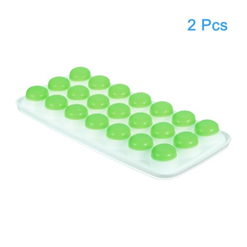 2 Paquetes Moldes para Cubos de Hielo con Tapa Verde miniatura 3