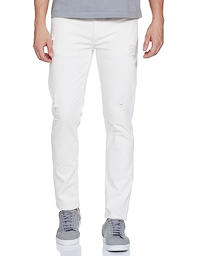 Image of The Indian Garage Co Men Slim Fit Solid Mid-Rise Jeans