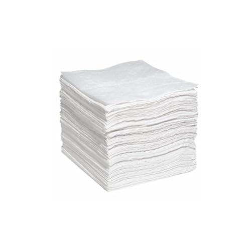 Absorbent Pad, Absorbs 28.1 gal. Oil-Based Liquids, PK 200, White