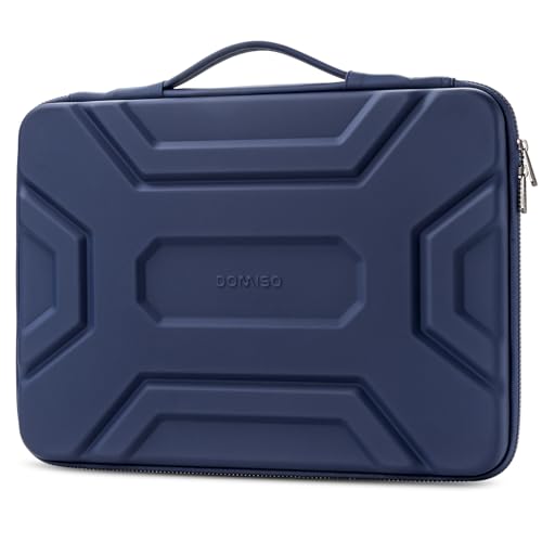 Image of DOMISO 17 inch Laptop Sleeve with Handle, Shockproof and Waterproof EVA Protective Laptop case, Laptop Sleeves for 17.3 inch HP Dell Asus Laptop, Dark Blue