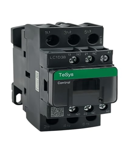 Contacteur AC tripolaire 3P haute performance LC1D38 24V noir pour moteurs