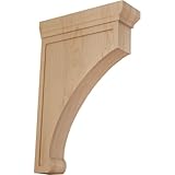 Ekena Millwork BKTW02X08X12GOAL Extra Large Gomez Wood Wood Brackets, 2 1/2'W x 8'D x 12'H , Alder