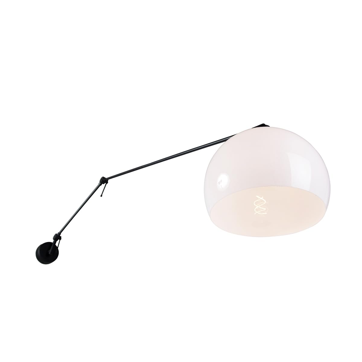 Qazqa Modern Verstellbare Wandleuchte, Wandlampe - Blitz - Schwarz, max. 60W, Geeignet für LED, 156cm, Ideal als Flur, Schlafzimmerlampe, Küche lampe und Wohnzimmerlampe