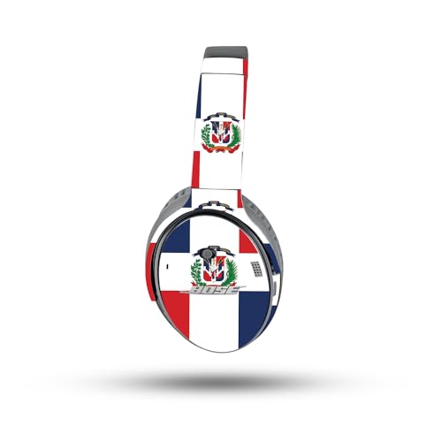 Image of MightySkins Skin Compatible with Bose QuietComfort 35 II Headphones - Dominican Flag | Protective, Durable, and Unique Vinyl Decal wrap Cover | Easy to Apply, Remove, and Change Styles