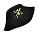 Frog Black Bucket Hat Beach Sun Hat Fishing Hat for Women Men, Summer Outdoor Travel Packable Fisherman Hat
