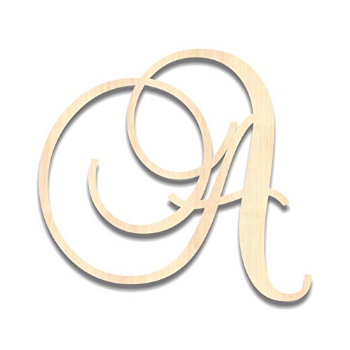 Back40Life - Precision Cut Wood Script Monogram Letter - LC-04 Parent (A)