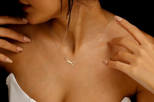 Lesbian Necklaces 18K Gold Tiny Scissors Necklace Minimalist Jewelry LGBT Pride Gift for Lesbian, Gay, Bisexual and Transgender People3