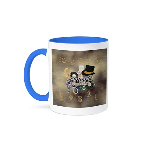 3dRose Midnight Countdown Mug 11oz Two-Tone Blue