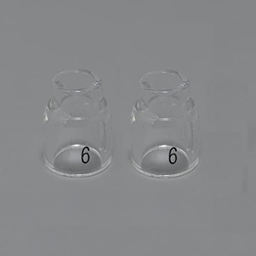 Image of RIVERWELD TIG Quartz Nozzle Clear Glass Cups 13N10 6# 3 /8 inch 9.5mm 4pcs