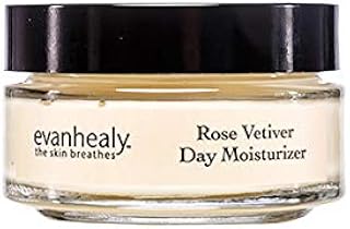 evanhealy Rose Vetiver Day Moisturizer For All Skin Types - Lightweight Formula Packed with Antioxidants - Hydrating & Calming For All Skin Types