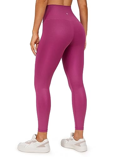 CRZ YOGA Matte Faux Leather Leggings 25" - Butterluxe High Waisted Stretch Ankle Leather Pants for Women Pleather Tights